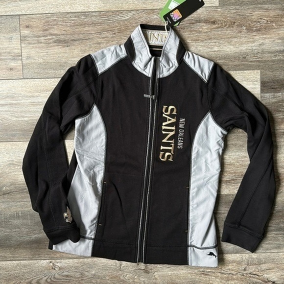 NWT NFL New Orleans Saints Tommy Bahama small zip up jacket